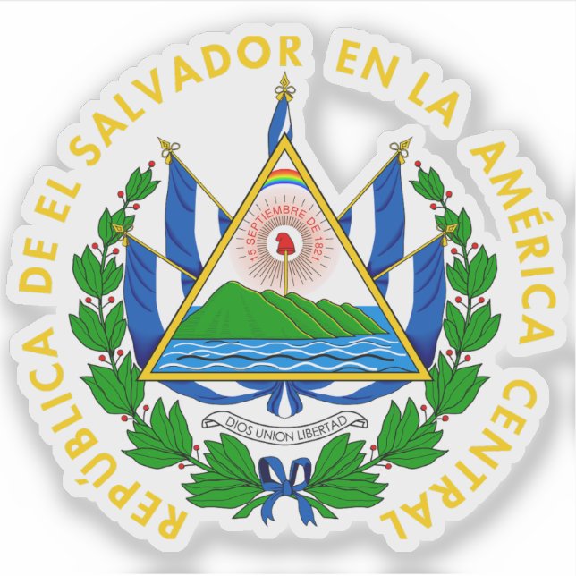 Pegatina Escudo de El Salvador (Anverso)