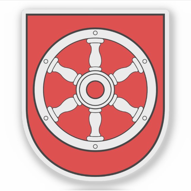 Pegatina Escudo de Erfurt, Alemania (Anverso)