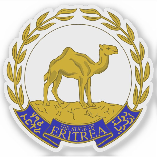 Pegatina Escudo de Eritrea (Anverso)