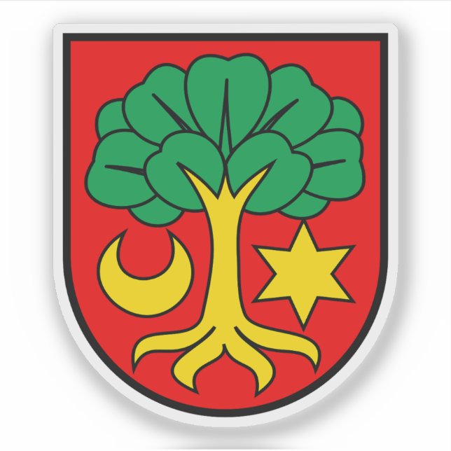 Pegatina Escudo de Erlach (Suiza) (Anverso)