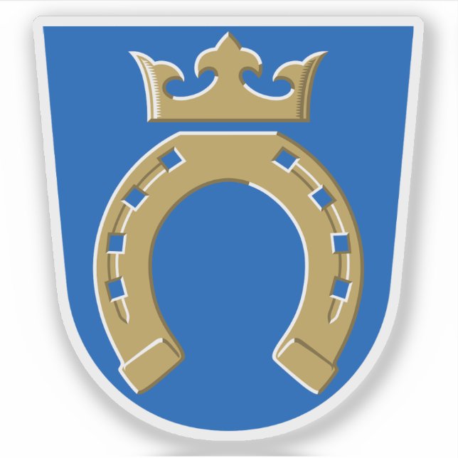 Pegatina Escudo de Espoo, Finlandia (Anverso)