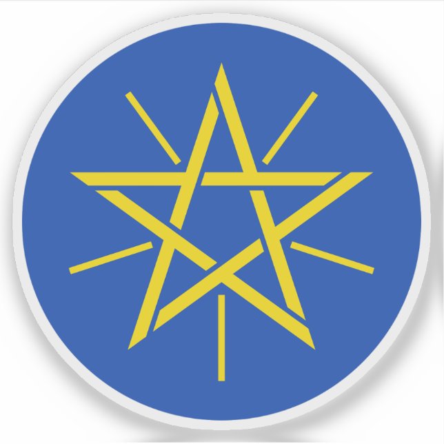 Pegatina Escudo de Etiopía (Anverso)