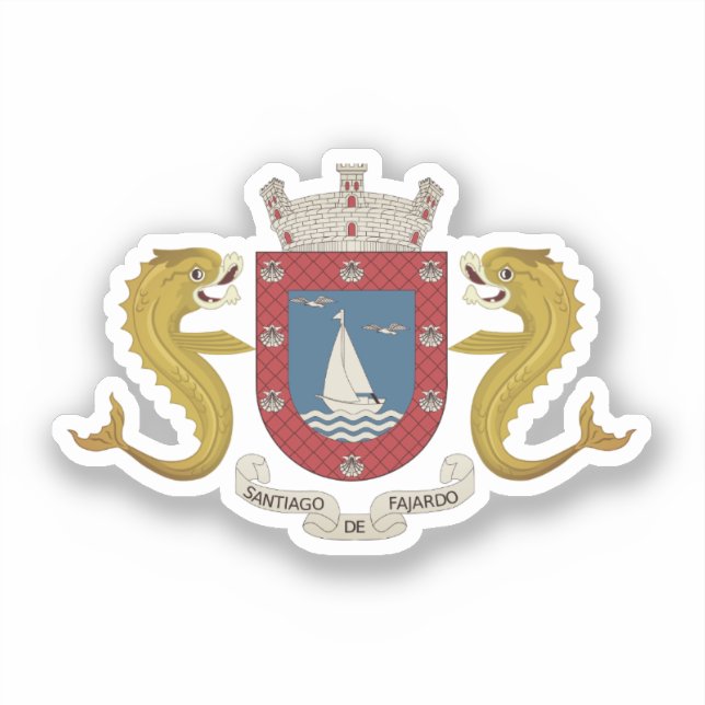 Pegatina Escudo de Fajardo - PUERTO RICO (Anverso)