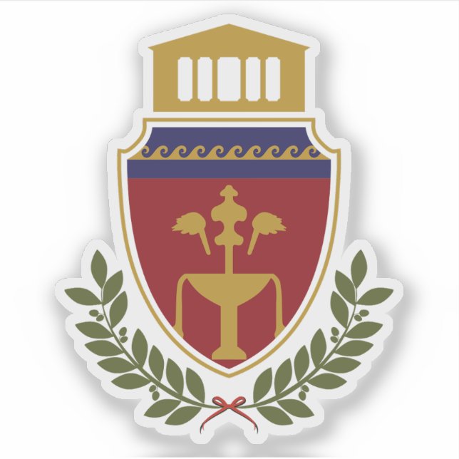 Pegatina Escudo de Fier, Albania (Anverso)