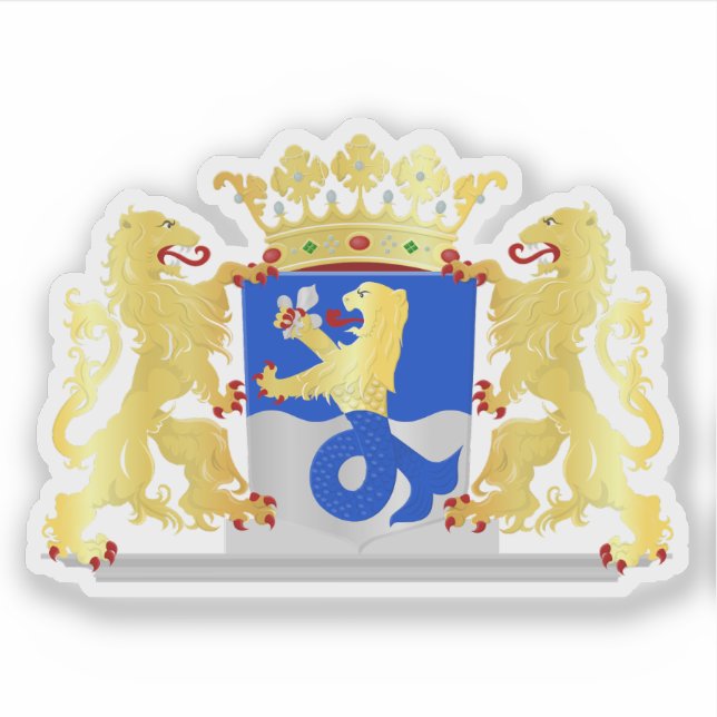 Pegatina Escudo de Flevoland, Países Bajos (Anverso)