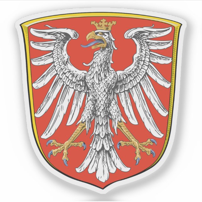 Pegatina Escudo de Frankfurt am Main, Alemania (Anverso)
