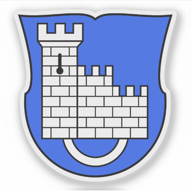 Pegatina Escudo de Friburgo (Friburgo), Suiza (Anverso)