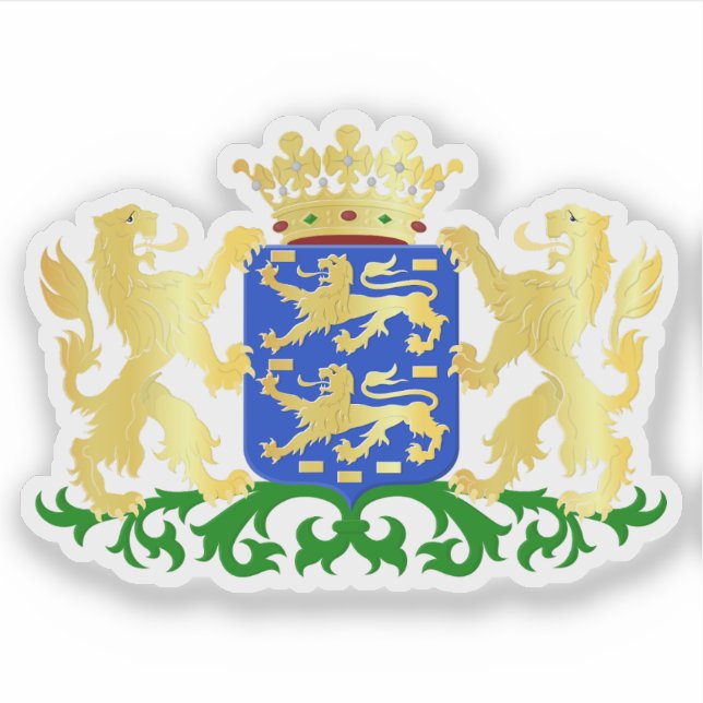 Pegatina Escudo de Frisia, Países Bajos (Anverso)