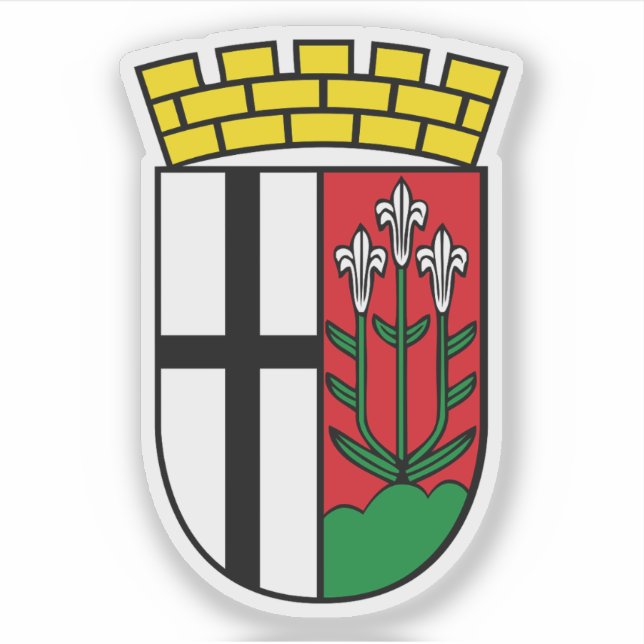Pegatina Escudo de Fulda, Alemania (Anverso)