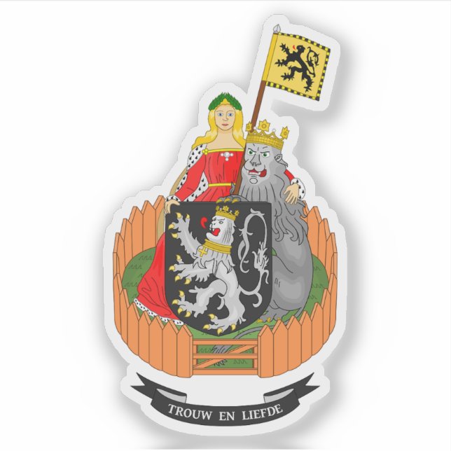 Pegatina Escudo de Gante (Bélgica) (Anverso)