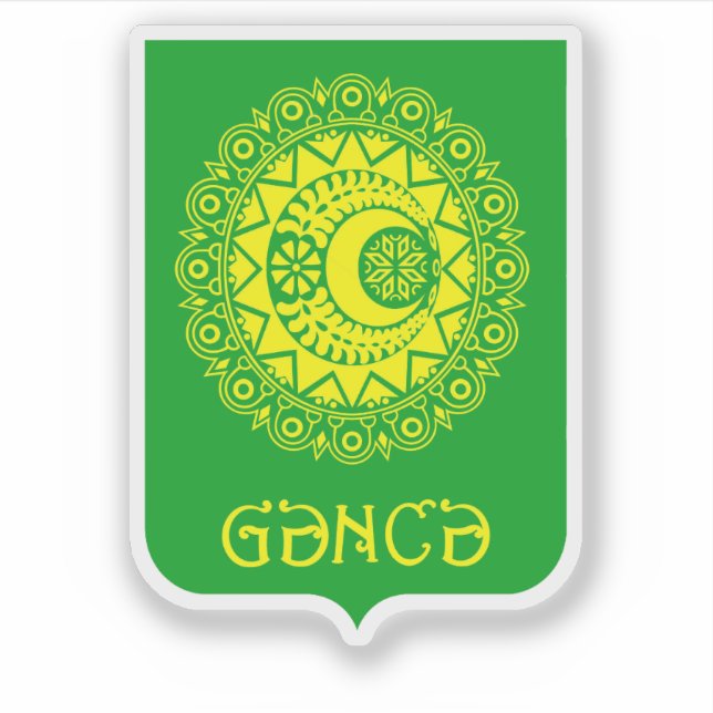 Pegatina Escudo de Gashi-Coro, Azerbaiyán (Anverso)