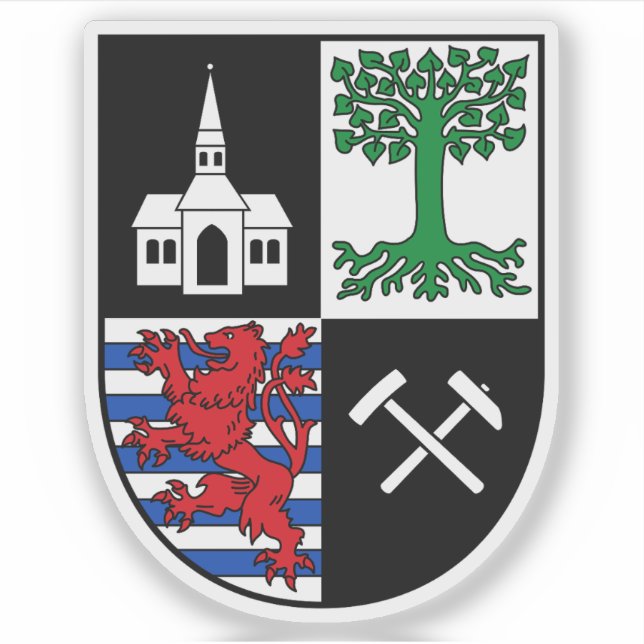 Pegatina Escudo de Gelsenkirchen, Alemania (Anverso)