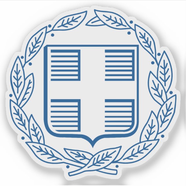 Pegatina Escudo de Grecia (2010 hasta la fecha) (Anverso)