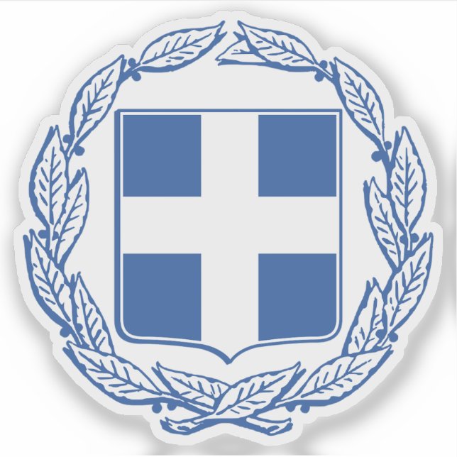 Pegatina Escudo de Grecia (desde 1975 hasta la fecha) (Anverso)