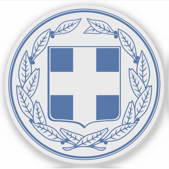 Pegatina Escudo de Grecia (desde 1975 hasta la fecha) (Anverso)