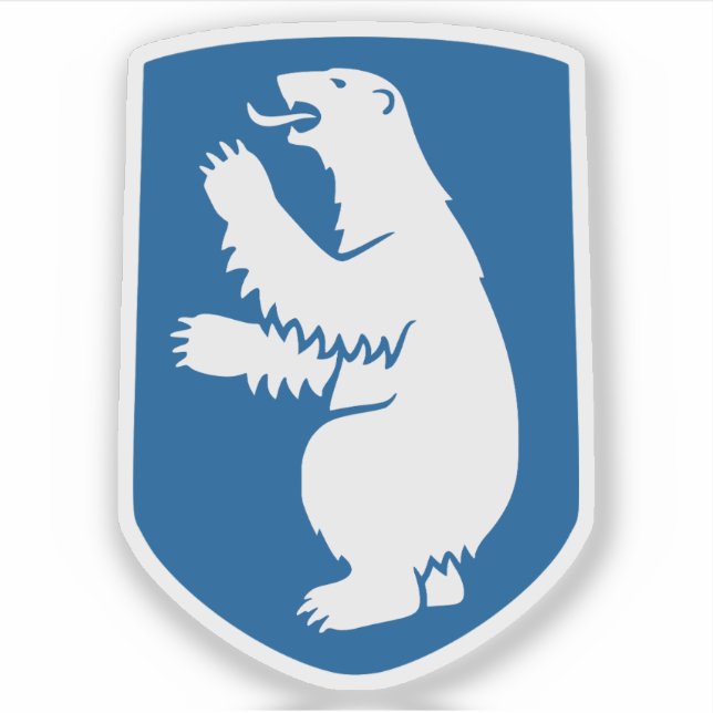Pegatina Escudo de Groenlandia (Anverso)