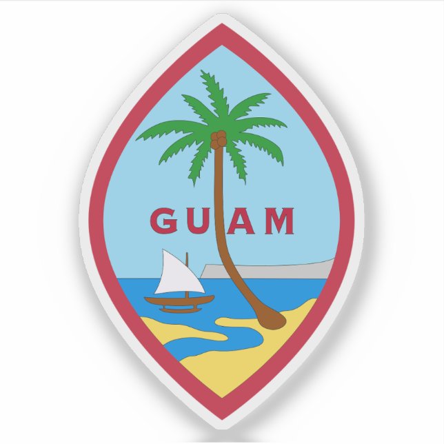 Pegatina Escudo de Guam (Anverso)