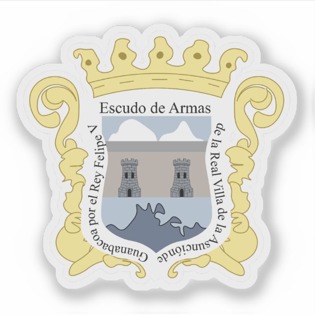 Pegatina Escudo de Guanabacoa, Cuba (Anverso)
