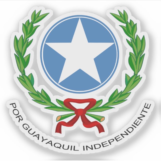 Pegatina Escudo de Guayaquil, Ecuador (Anverso)