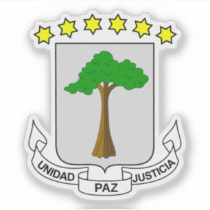 Pegatina Escudo de Guinea Ecuatorial