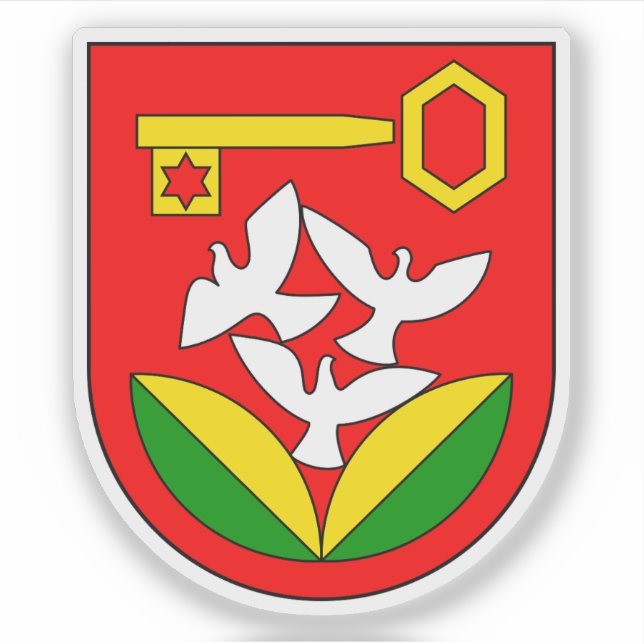 Pegatina Escudo de Halle-Neustadt (Anverso)