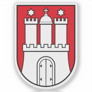 Pegatina Escudo de Hamburgo (Alemania)