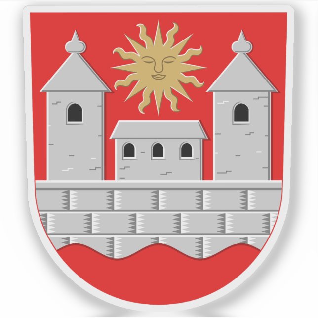 Pegatina Escudo de Hämeenlinna, Finlandia (Anverso)