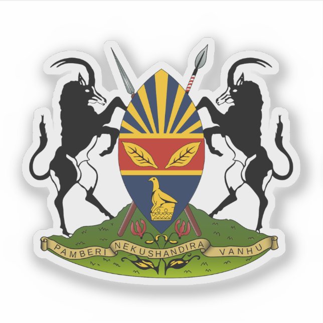 Pegatina Escudo de Harare (forma: Salisbury), Zimbabwe (Anverso)