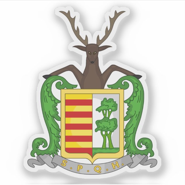 Pegatina Escudo de Hasselt, Bélgica (Anverso)