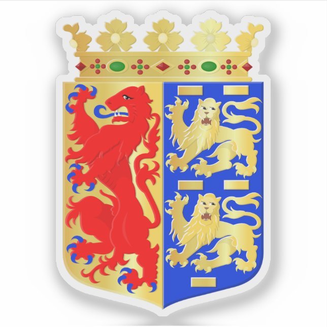 Pegatina Escudo de Holanda del Norte, Países Bajos (Anverso)