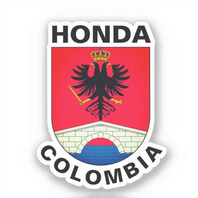 Pegatina Escudo de Honda (Tolima), Colombia Classic R (Anverso)