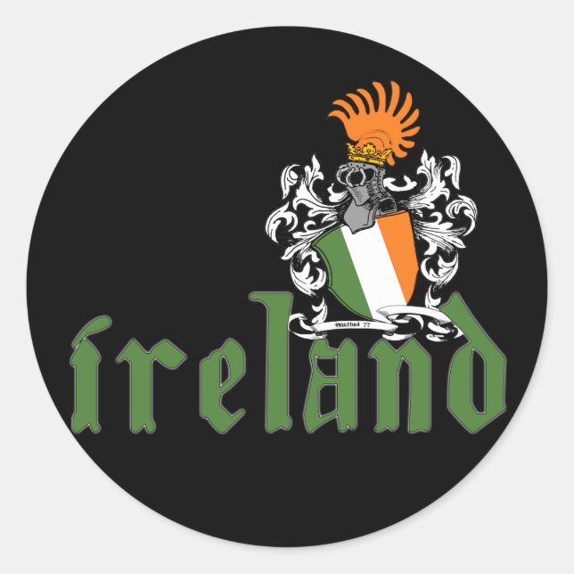 Pegatina Escudo de Irlanda (Anverso)