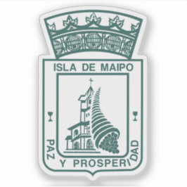 Pegatina Escudo de Isla de Maipo, Chile
