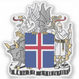 Pegatina Escudo de Islandia