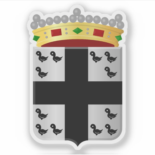 Pegatina Escudo de Izegem, Bélgica (Anverso)