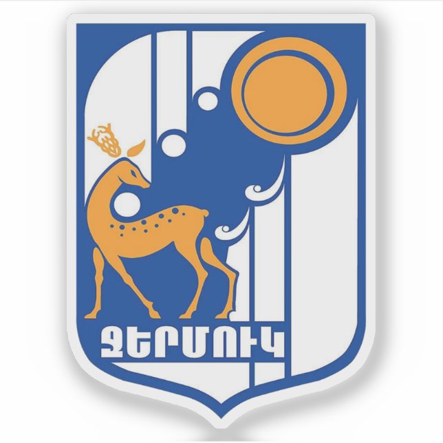 Pegatina Escudo de Jermuk, República de Armenia (Anverso)