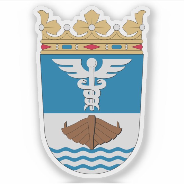 Pegatina Escudo de Jyväskylä, Finlandia (Anverso)