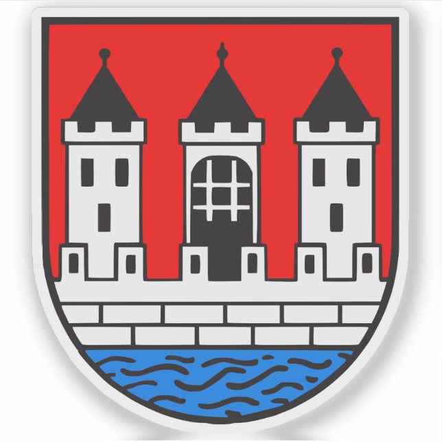 Pegatina Escudo de Korneuburg (Austria) (Anverso)