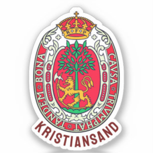 Pegatina Escudo de Kristiansand, NORUEGA