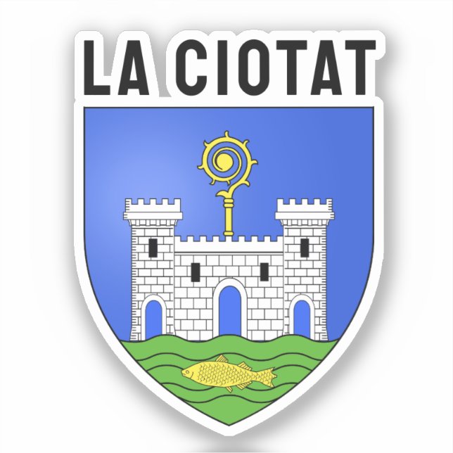 Pegatina Escudo de la Ciotat - Francia (Anverso)