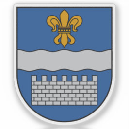 Pegatina Escudo de la ciudad de Daugavpils, Letonia