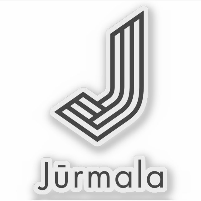 Pegatina Escudo de la ciudad de Jūrmala, Letonia (Anverso)