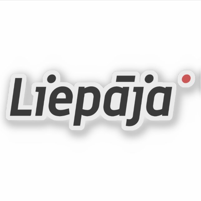 Pegatina Escudo de la ciudad de Liepāja, Letonia (Anverso)