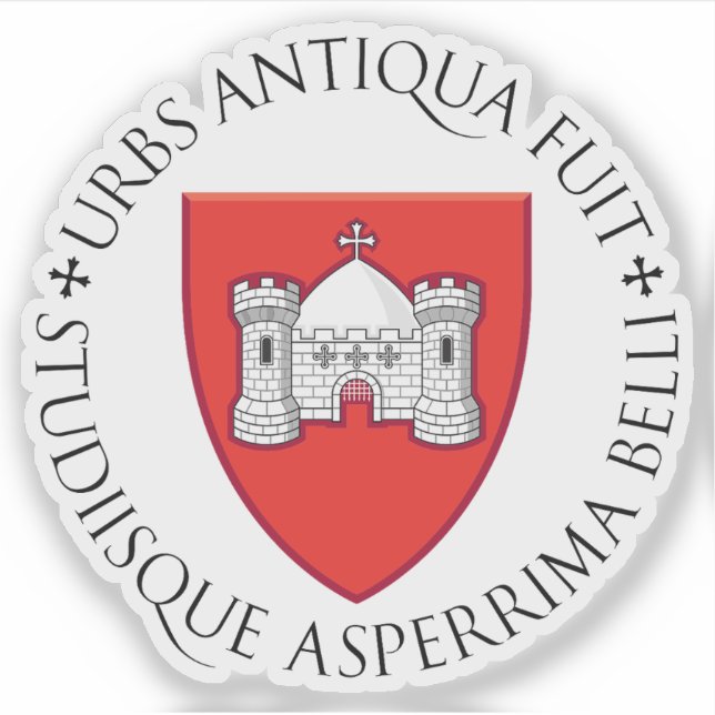 Pegatina Escudo de la ciudad de Limerick (Anverso)