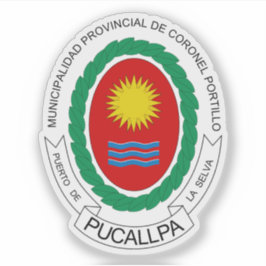 Pegatina Escudo de la ciudad de Pucallpa, Perú
