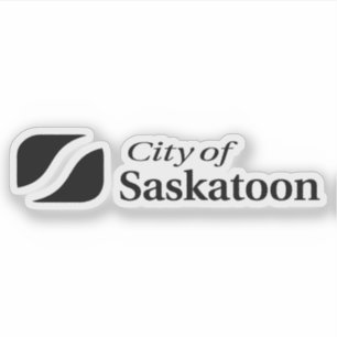 Pegatina Escudo de la ciudad de Saskatoon, Saskatchewan, Ca