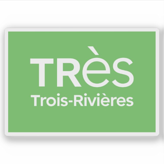 Pegatina Escudo de la ciudad de Trois-Rivières, Quebec, Can (Anverso)