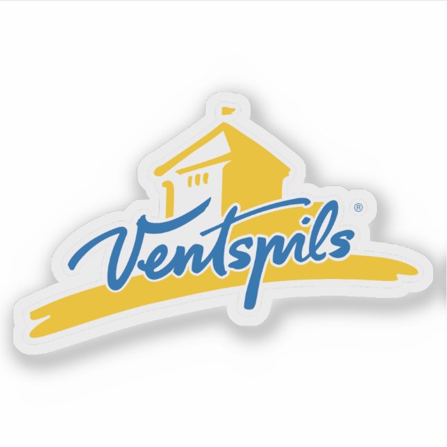 Pegatina Escudo de la ciudad de Ventspils, Letonia (Anverso)
