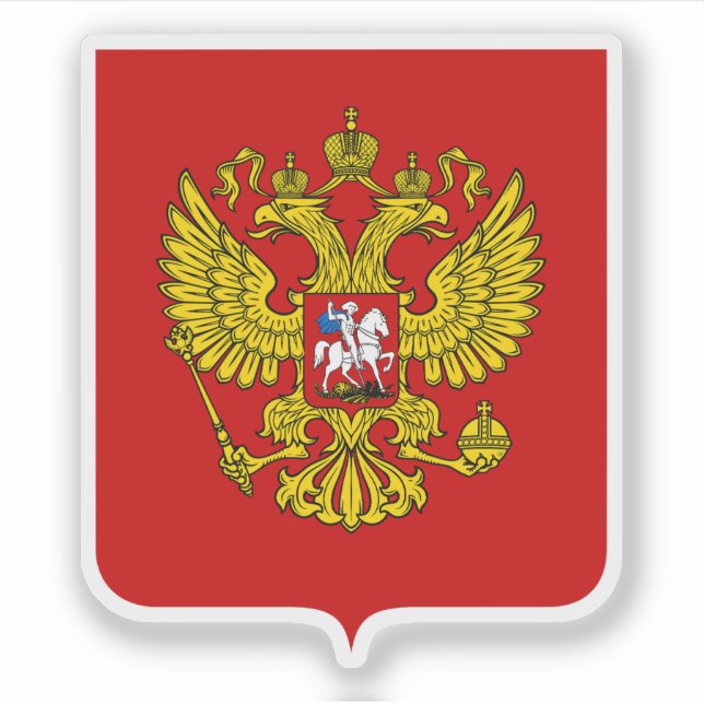 Pegatina Escudo de la Federación Rusa  (Anverso)
