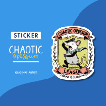 Escudo de la Liga Chaótica Opossum con divertido d